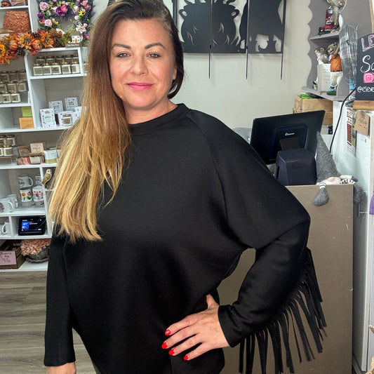 Dolly - Fringe Sleeve Top