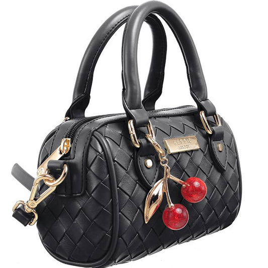 Cherry - Mini weave crossbody bag